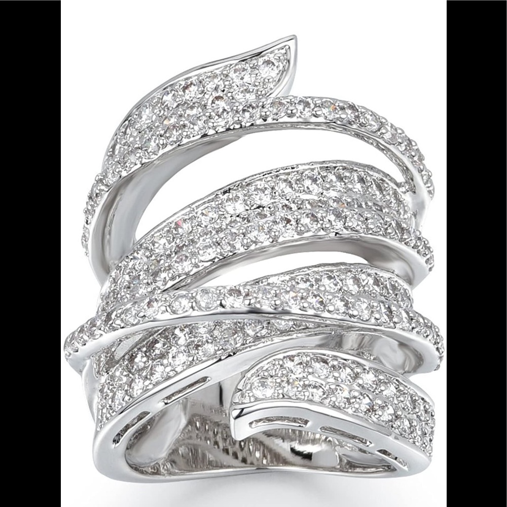 Interwined Cubic Zirconium Ring